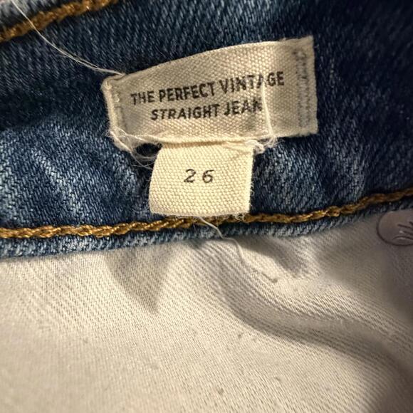 Madewell The Perfect Vintage Straight Jean High Rise Blue Mayfield Wash 26 - Picture 14 of 15
